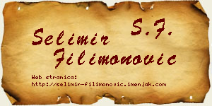 Selimir Filimonović vizit kartica